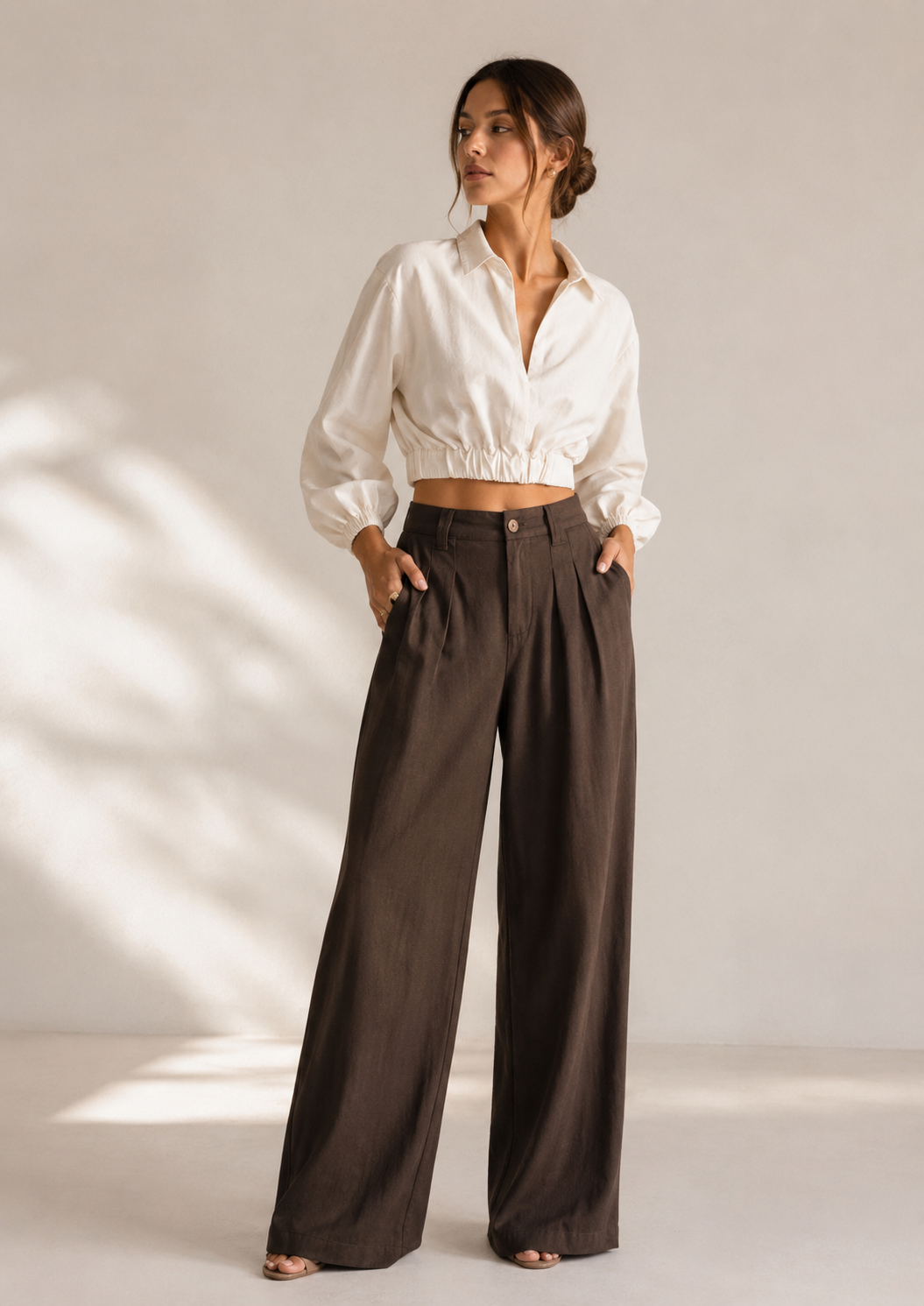 Calça A Fundadora na cor Espresso Bark — Voobel