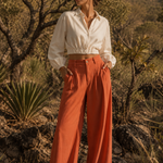 Calça A Fundadora na cor Burnt Terracotta — Voobel
