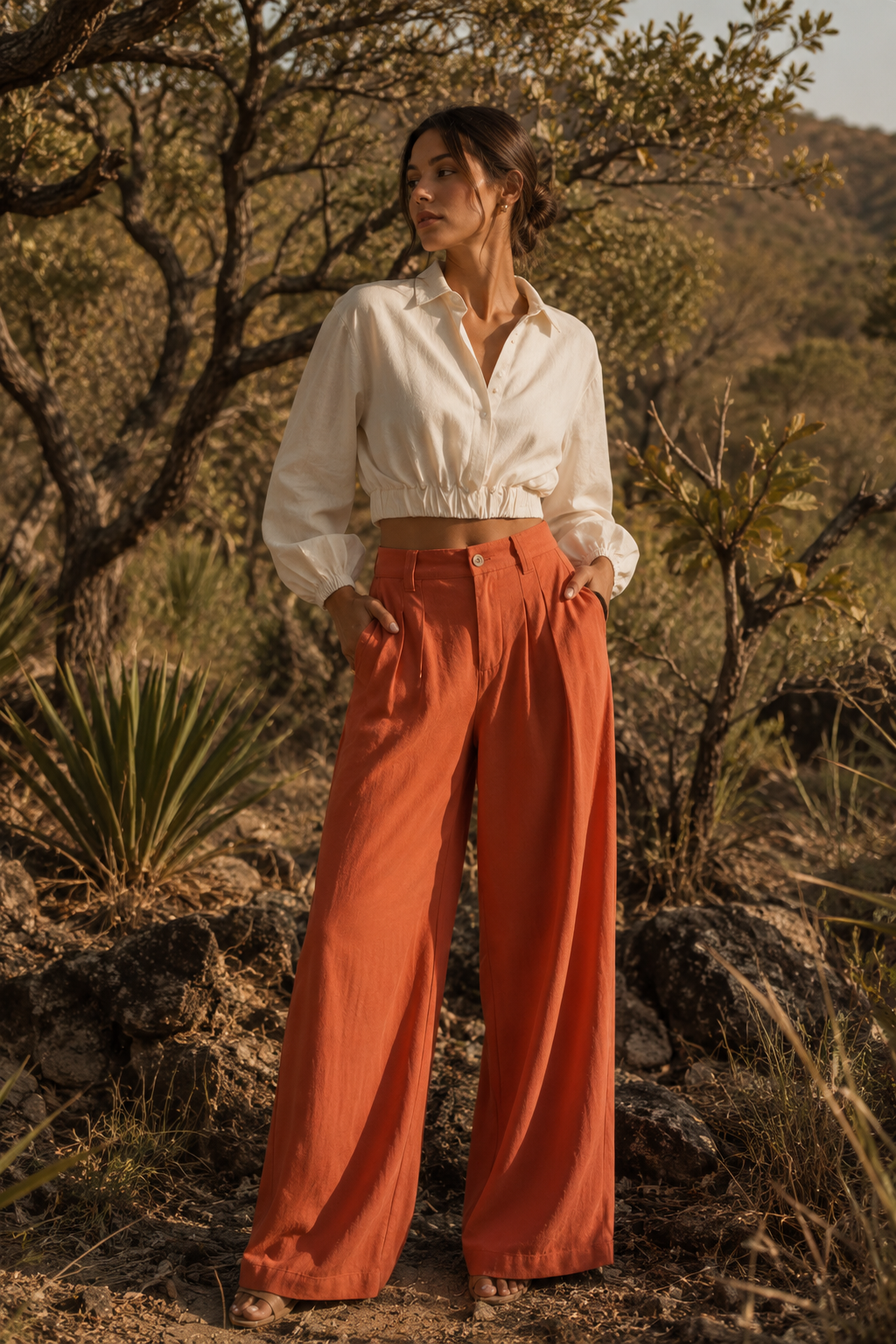 Calça A Fundadora na cor Burnt Terracotta — Voobel
