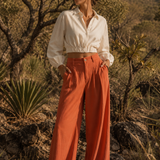 Calça A Fundadora na cor Burnt Terracotta — Voobel